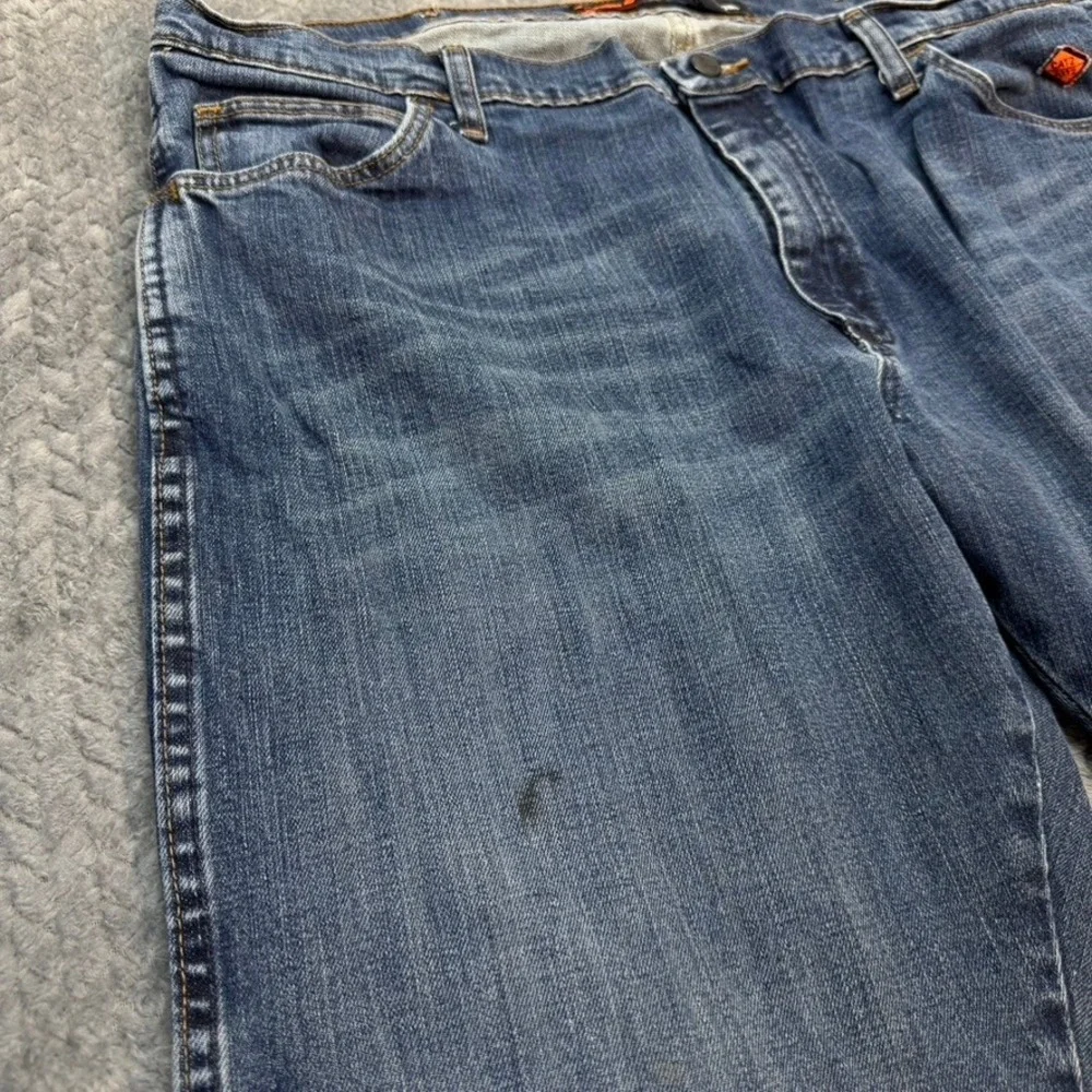 Wrangler FR Jeans Mens 40x29 Blue Straight Leg Advanced Comfort Flame Resistant